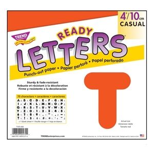 Orange 4" Casual Uppercase Ready Letters Trend Enterprise